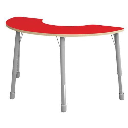 Table Eko haricot 146 x 68 cm réglable T1 à T3 - rouge - Image principale