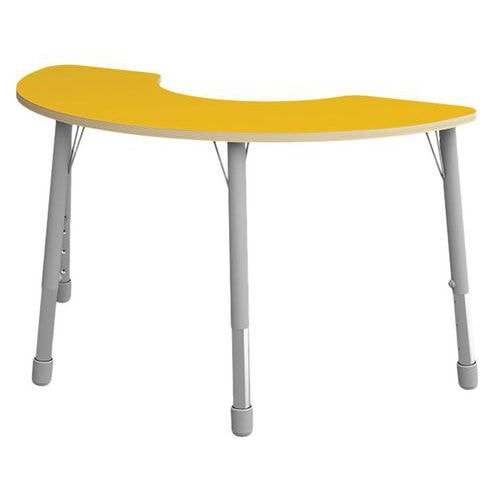 Table Eko haricot 146 x 68 cm réglable T1 à T3 - jaune - Image principale