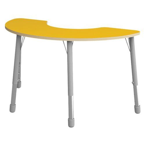 Table Eko haricot 146 x 68 cm réglable T3 à T6 - jaune - Image principale