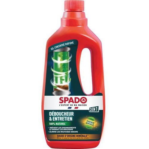Lot de 12 Entretien de canalisation et déboucheur 3en1 en bidon de 1L - Image principale