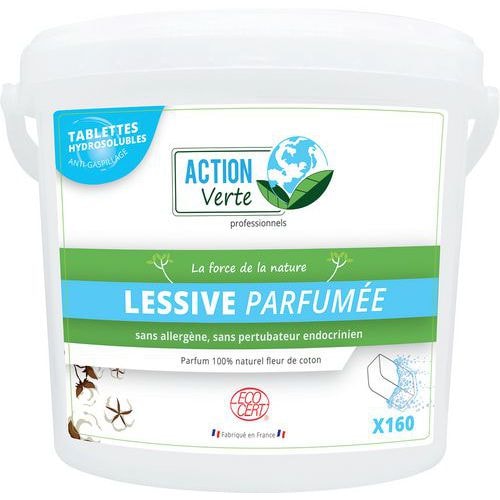 Tablettes de lessive linge en seau parfumées Ecocert 3,2 Kg - Image principale