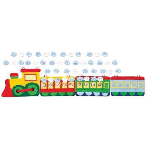 Locomotive et wagons avec nuages d'humour - Image principale