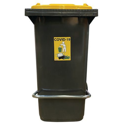 Poubelle sanitaire mobile à ouverture à pédale - Mobil Plastic - Image principale