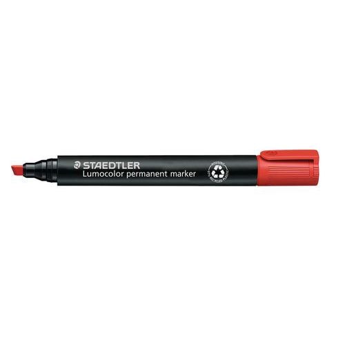 Marqueur permanent pointe biseautée Staedtler - rouge - Image principale