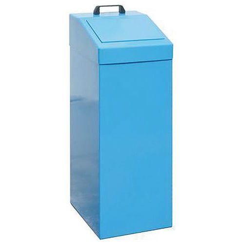 Poubelle métallique de tri sélectif, capacité 100 l - Bleu - Image principale