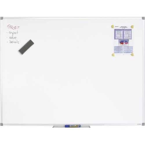 Tableau blanc en métal prélaqué magnétique et effaçable à sec. - Image principale