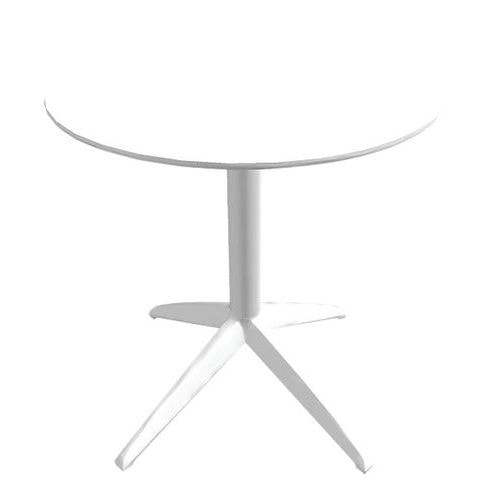 Table DOCK Ø 60 cm pied blanc plateau blanc - Image principale