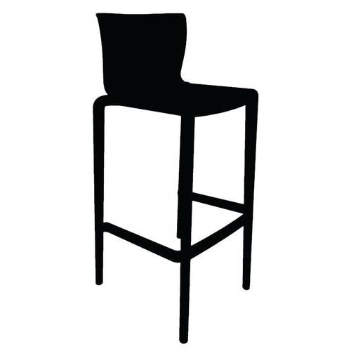 Lot de 4 tabourets haut DOCKER Noir - Image principale