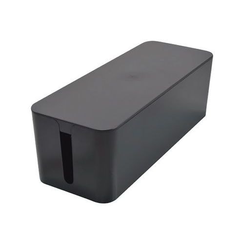 Grande boite cache multiprise noir pour rangement de câbles - Image principale