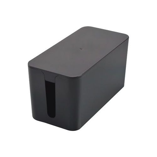 Petite boite cache multiprise noir pour rangement de câbles - Image principale