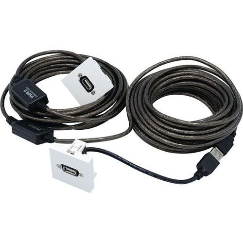 Plastron 45 x 45 avec câble USB amplifié coudé de 10 m - Image principale