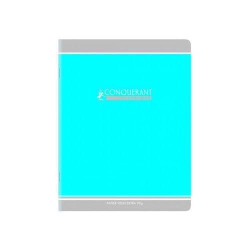 CONQUERANT Cahier Classique 17x22cm Grands Carreaux Seyès 60 Pages Agrafées Couverture Carte Recyclée Coloris - Image principale