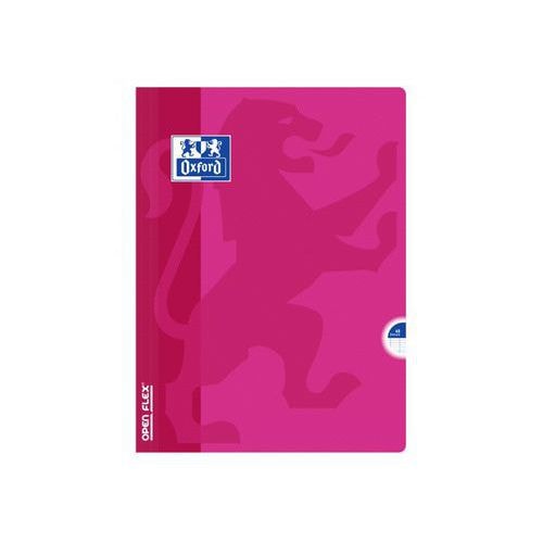 OXFORD Cahier OpenFlex 24x32cm Grands Carreaux Seyès 48 Pages Agrafées Couverture Polypro Coloris Assortis - Image principale