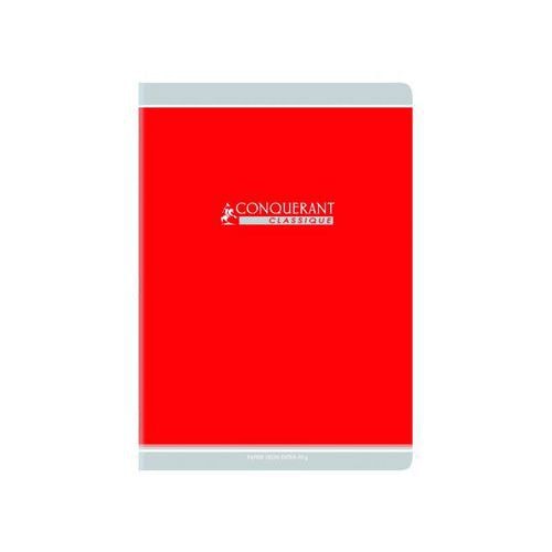 CONQUERANT Cahier Classique A4 Grands Carreaux Seyès 96 Pages Agrafées Couverture Carte Recyclée Coloris Assor - Image principale