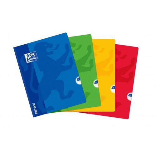 OXFORD Cahier OpenFlex 24x32cm Grands Carreaux Seyès 192 Pages Brochées Couverture Polypro Coloris Assortis - Image principale