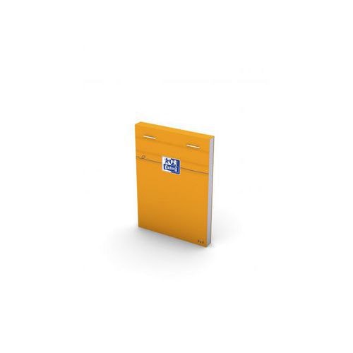 OXFORD Bloc-Notes Orange 8,5x12cm Petits Carreaux 5mm 80 Feuilles Agrafées Couverture Carte Enduite Orange - Image principale