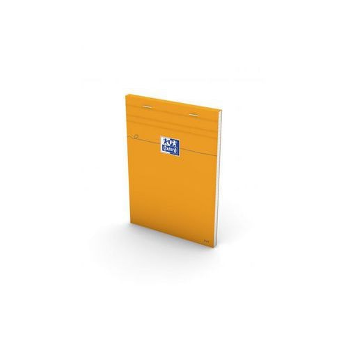 OXFORD Bloc-Notes Orange A5 Petits Carreaux 5mm 80 Feuilles Agrafées Couverture Carte Enduite Orange - Image principale