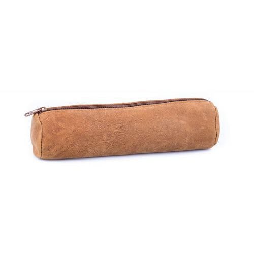 Fourre-Tout Rond Elba Cuir Vintage Beige - (Pcb 12) - Image principale
