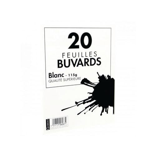CAMBRIDGE Pochette de 20 Buvards 16x21cm Epaisseur 115g Blanc - Image principale