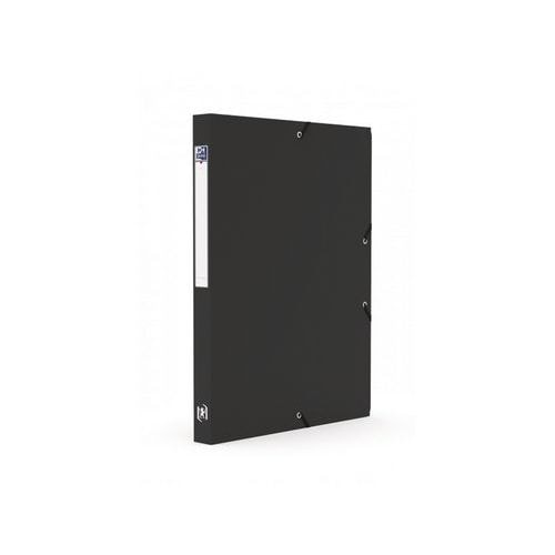OXFORD Boîte Capacité Standard Memphis 24x32cm Dos 25mm avec Elastique Couverture Polypro Noir - Image principale