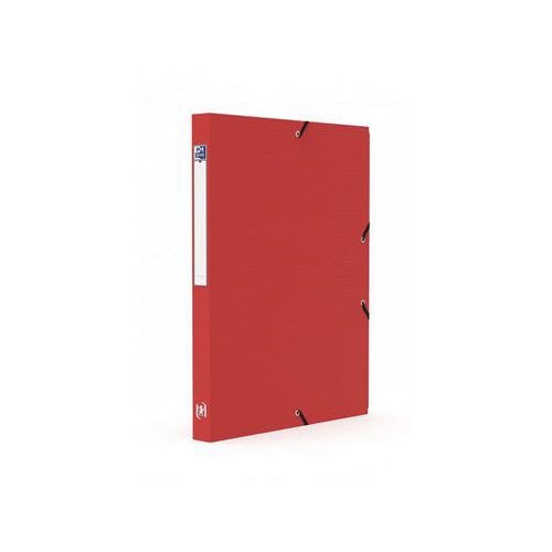 OXFORD Boîte Capacité Standard Memphis 24x32cm Dos 25mm avec Elastique Couverture Polypro Rouge - Image principale