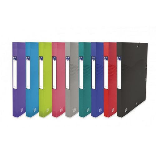 OXFORD Boîte Capacité Standard Osmose 24x32 Dos 25mm avec Elastique Couverture Polypro Coloris Assortis - Image principale