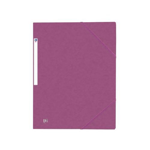 OXFORD Chemise 3 Rabats Top File + A4 avec Elastique Couverture Carte Prune - Image principale