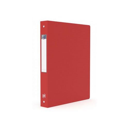 Classeur Memphis A4 Dos 40mm 4 Anneaux Ronds Couverture Polypro Rouge - Image principale