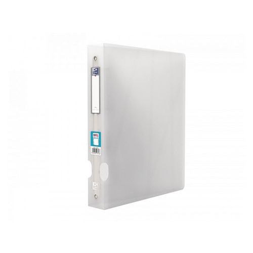 OXFORD Classeur Hawaï A4XL Dos 40mm 4 Anneaux Ronds Couverture Polypro Incolore - Image principale