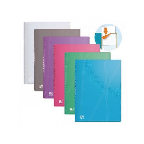 OXFORD Protège-Documents Hawaï A4 80 vues / 40 Pochettes Couverture Polypro Coloris Assortis - Image principale