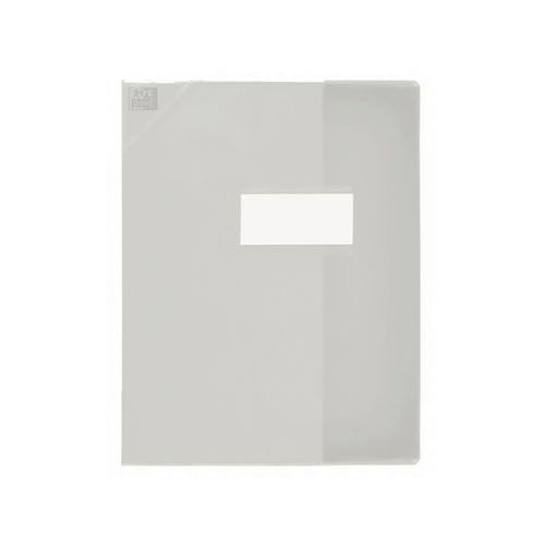 OXFORD Protège-Cahier Strong Line 17x22cm avec Rabat Marque-Page PVC Translucide 15/100ème Incolore - Image principale