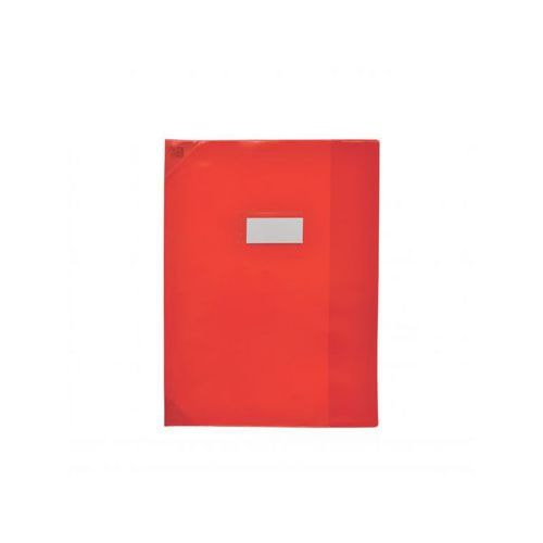 OXFORD Protège-Cahier Strong Line 24x32cm avec Rabat Marque-Page PVC Translucide 15/100ème Rouge - Image principale