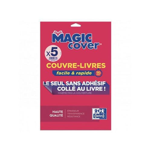 OXFORD 5 Feuilles Couvre-livres Magic Cover A4 PVC Lisse Epaisseur 9/100ème Incolore - Image principale