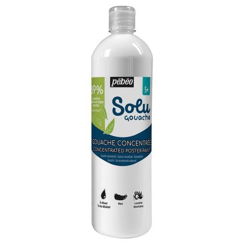 Flacon 1 litre solugouache pebeo - blanc permanent - Image principale