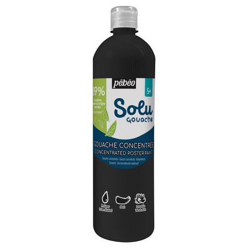 Flacon 1 litre solugouache pebeo - noir ivoire - Image principale