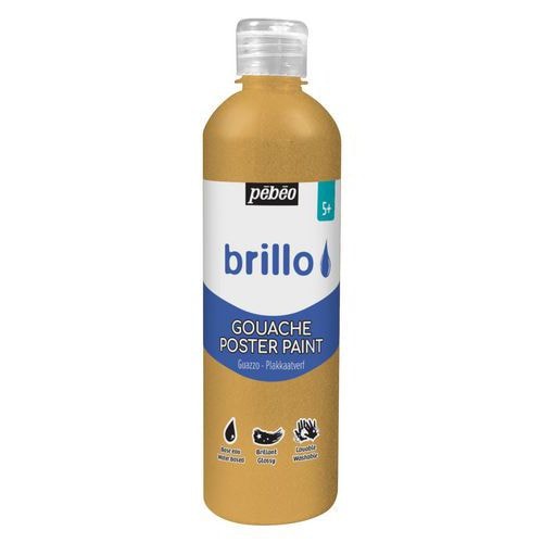 Flacon 500 ml gouache brillante brillo pebeo - or - Image principale