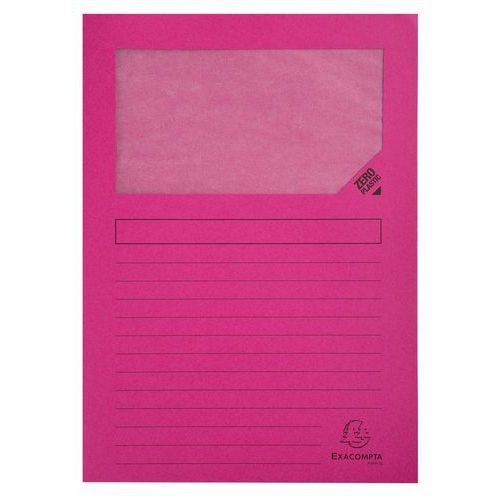 Pochette coin en carte à fenêtre 22x31 cm (Paquet de 100) - Rose - Image principale