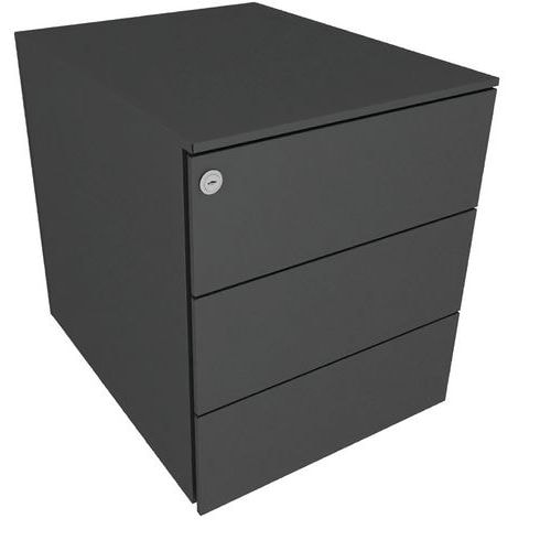 Caisson mobile 3 tiroirs L42xP53,3xH50,5 cm gris anthracite - Image principale
