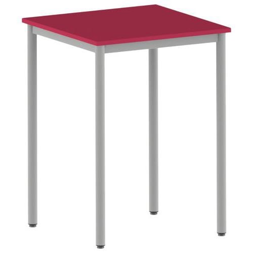 Mange debout Carélie 80 x 80 cm ht 110 cm stratifié cerise - gris 9006 - Image principale