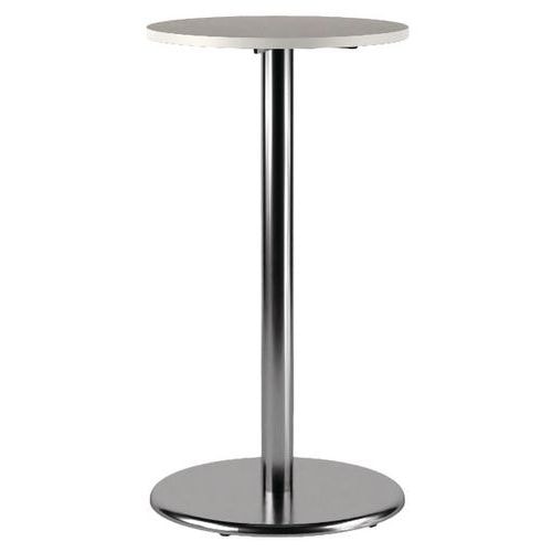 Mange-debout Menorca Ø 60 cm ht 110 cm stratifié 24 mm PC blanc craie - chromé - Image principale