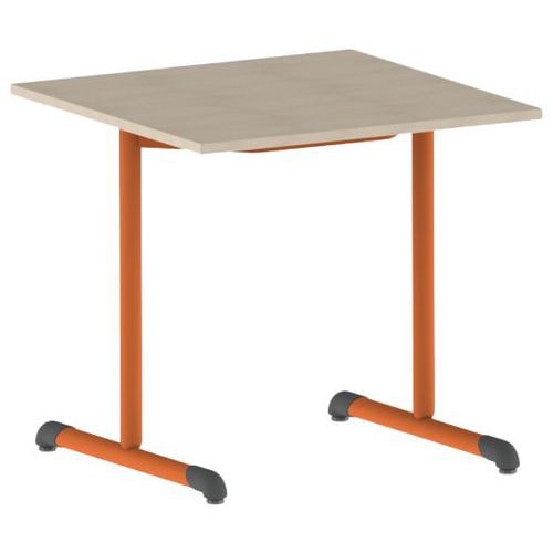 Table Bandana carrée 80 x 80 cm fixe dégagement latéral stratifié - Image principale