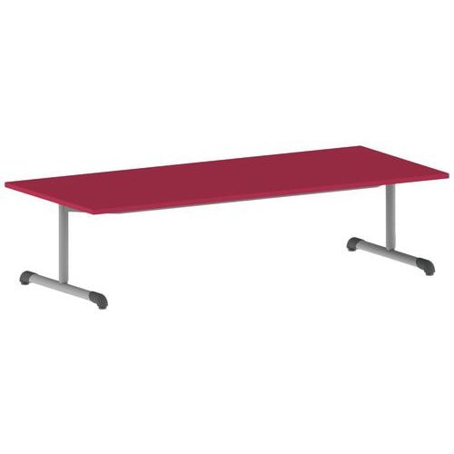 Table Bandana 180 x 80 cm fixe dégagement latéral stratifié Mobidecor - Image principale