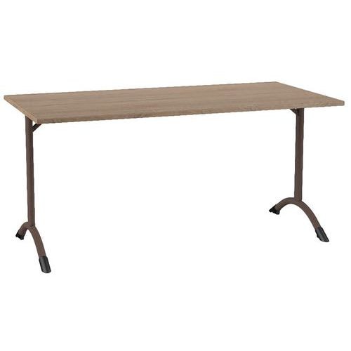 Table Sara rectangulaire 160 x 80 cm fixe dégagement latéral stratifié - Image principale