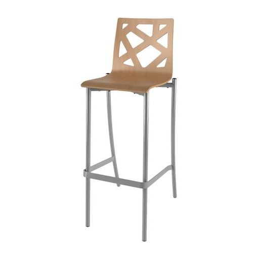 Tabouret Best 4 pieds ht 80 cm coque Mozaik bois naturel ou teinté - Image principale