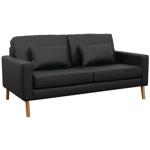 Canapé 3 places Stockolm enduit PVC noir - Image principale