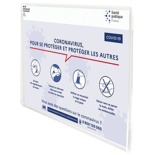 Porte-affiche Crystal adhésif permanent - Tarifold - Image principale