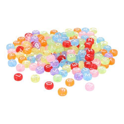 Bocal 1200 perles lettres multicouleurs - Image principale