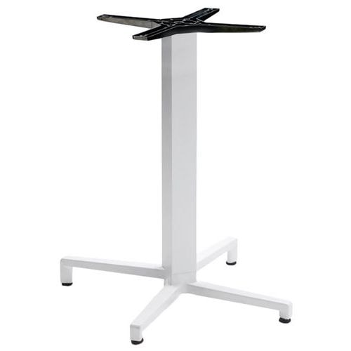 Pied de table Domino fixe hauteur 73 cm colonne carrée - blanc - Image principale