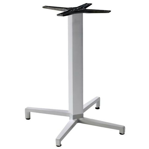 Pied de table Domino fixe hauteur 73 cm colonne carrée - argent - Image principale