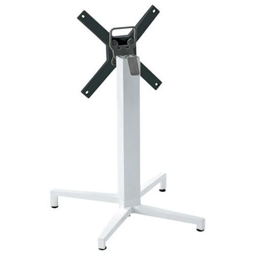 Pied de table Domino rabattable hauteur 73 cm colonne carrée - blanc - Image principale